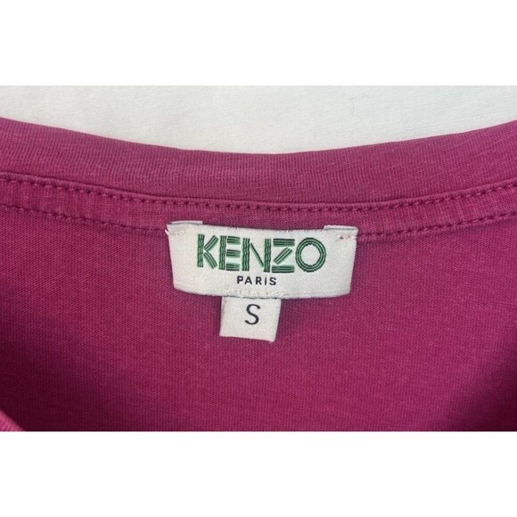 Kenzo Paris Purple Magenta Striped Logo T-Shirt Women’s Size Small Streetwear - Picture 5 of 6